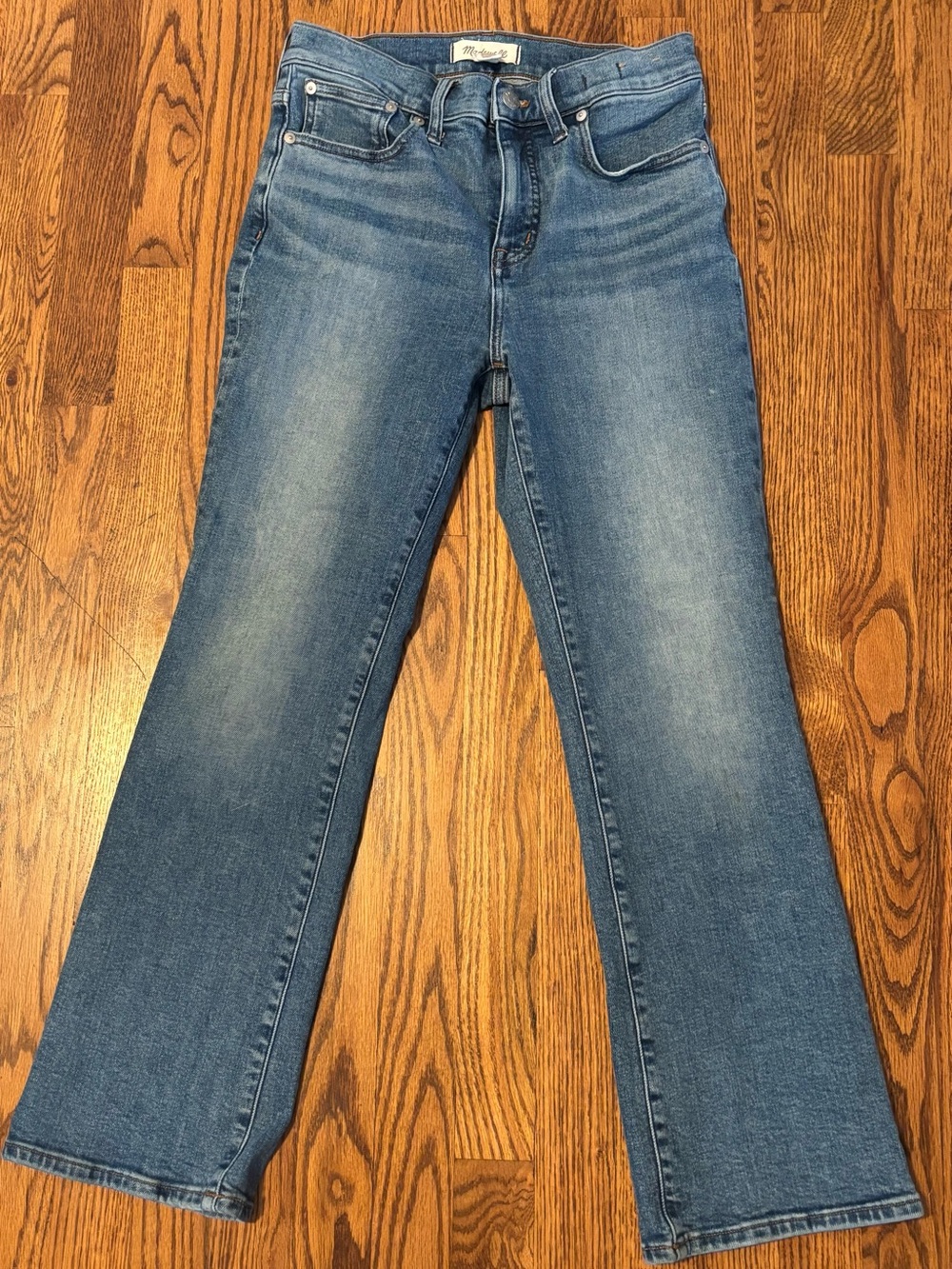 Madewell Mid-Rise Kick Out Crop Jeans in Oneida Wash Size 27